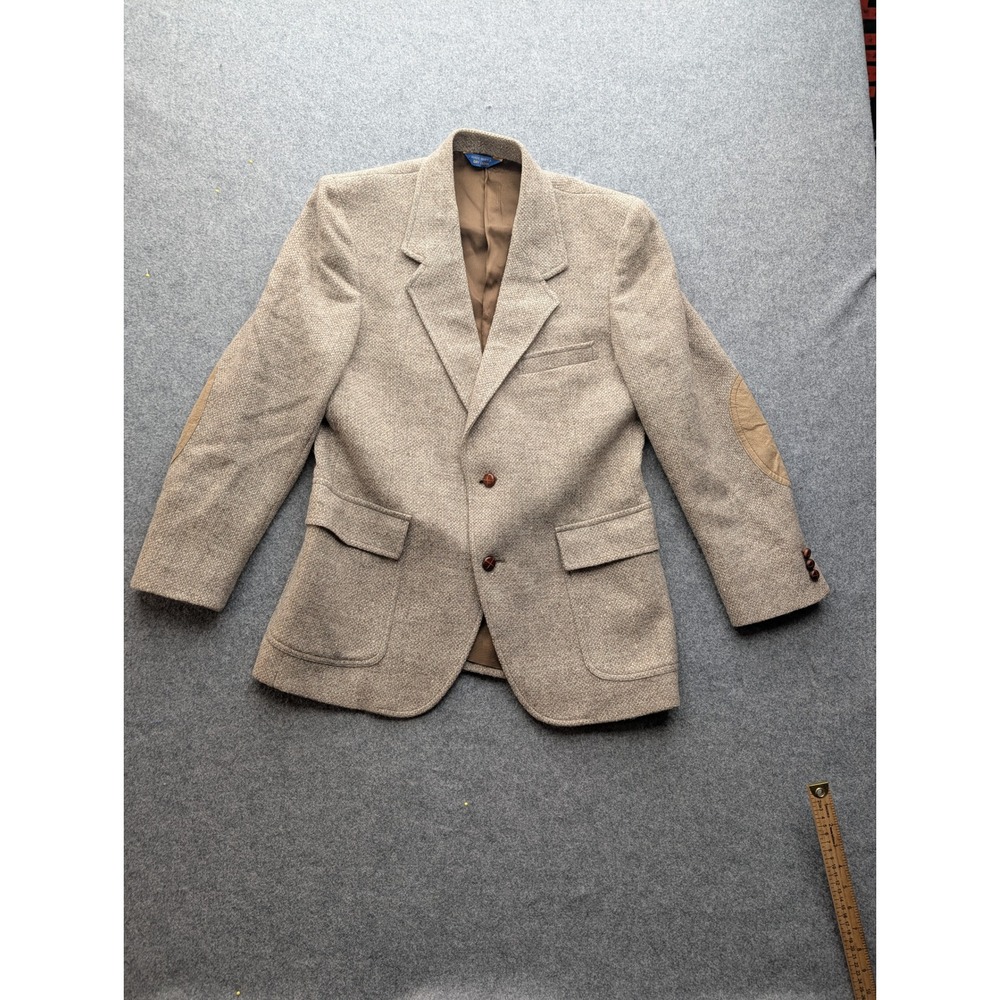 Pendleton. Blazer. Mens. Size 40. Virgin Wool Tweed Elbow Patch Sport Coat USA